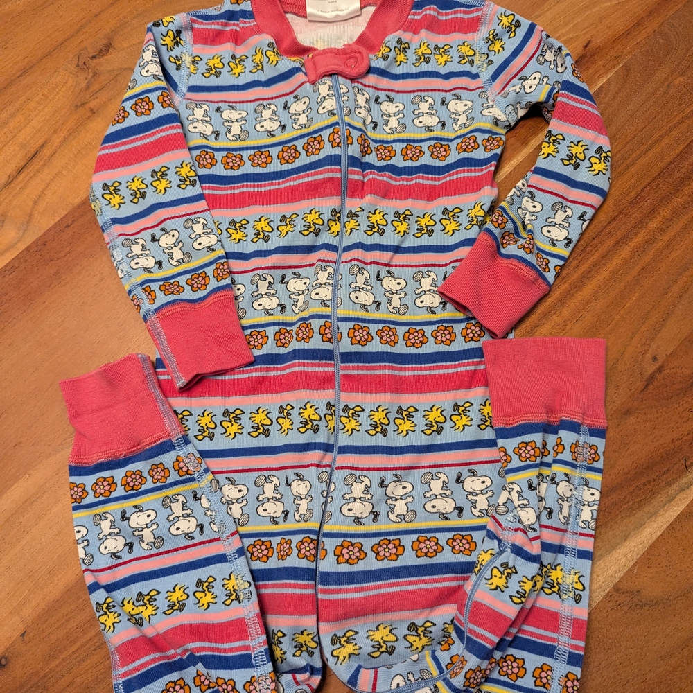 Peanuts Blue and Pink Kids Pajama Set